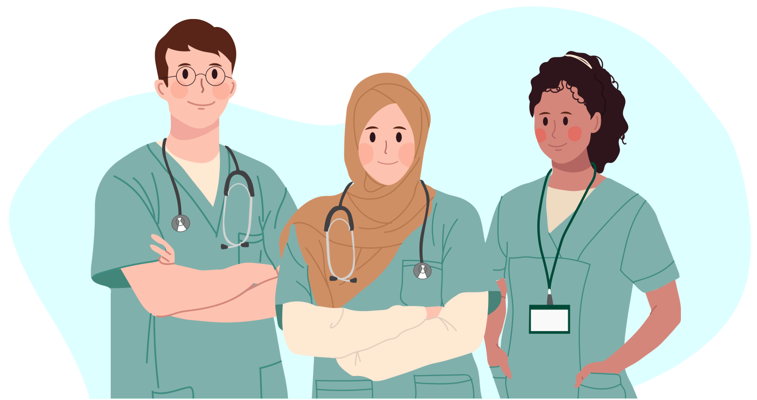 United Healthcare team illustration